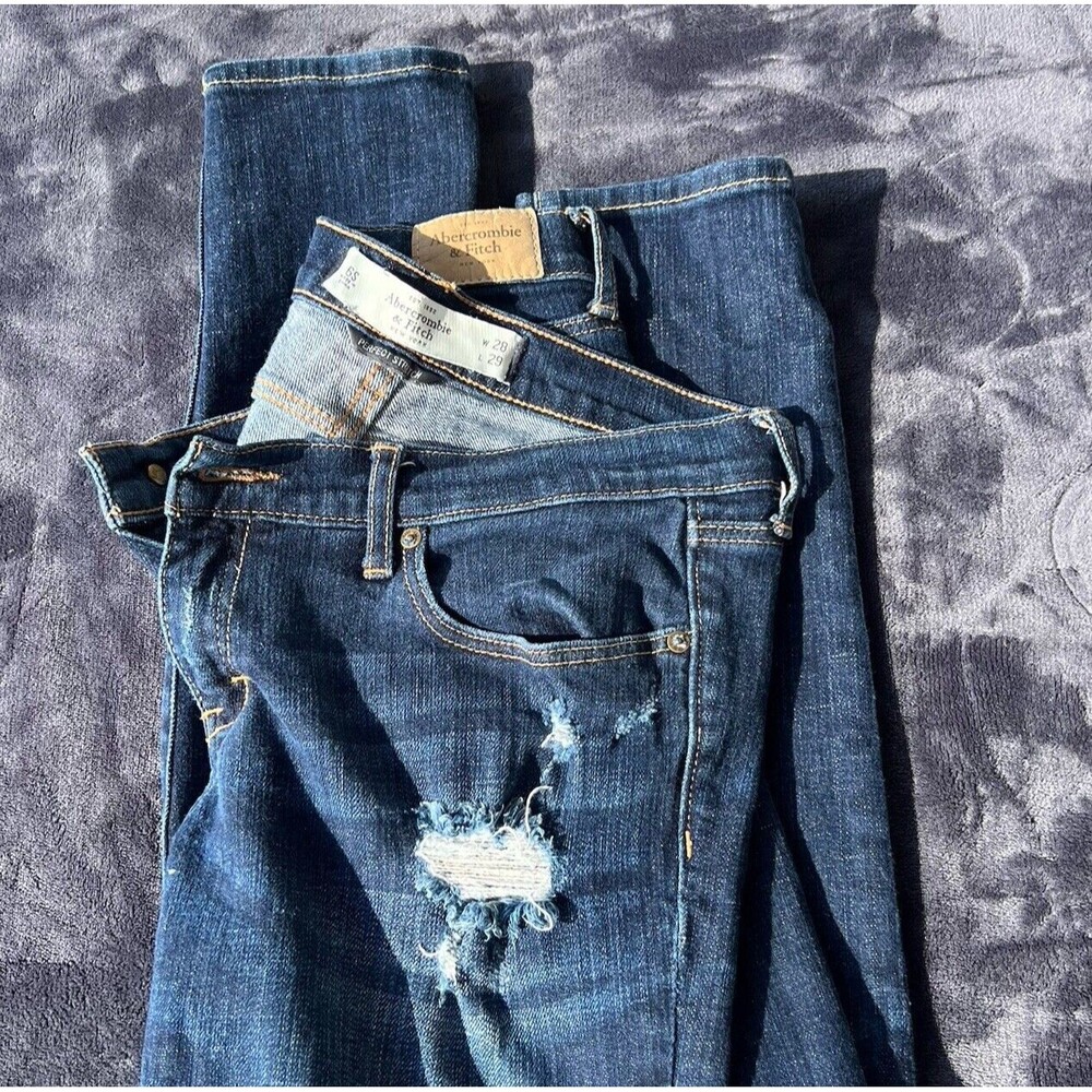 Abercrombie & Fitch Perfect Stretch Brett Straight Jeans 6S Medium‎ Wash 29/28